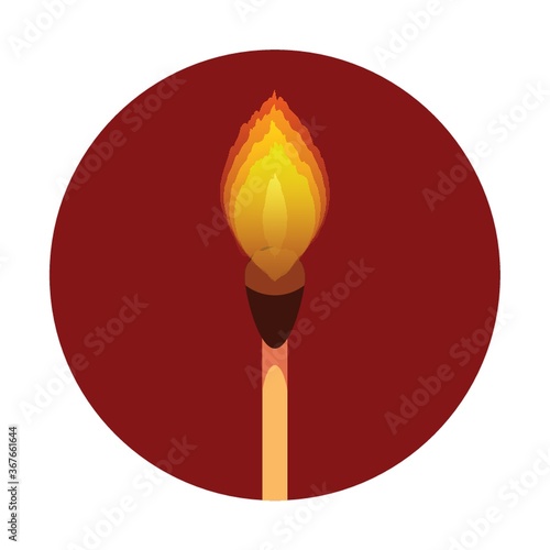 burning match stick