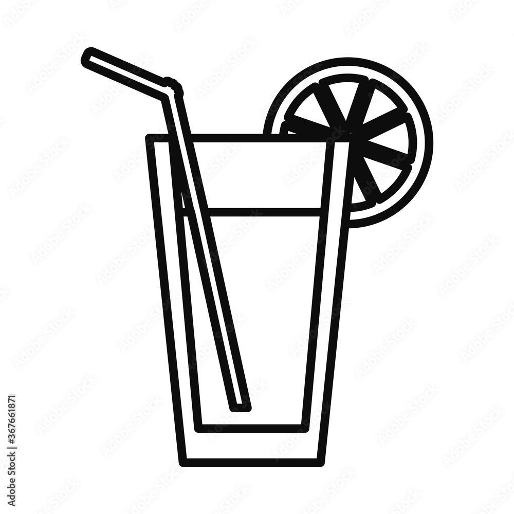 lemonade juice drink line style icon vector design lemonade juice drink line style icon vector design