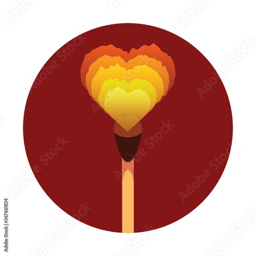 burning match stick