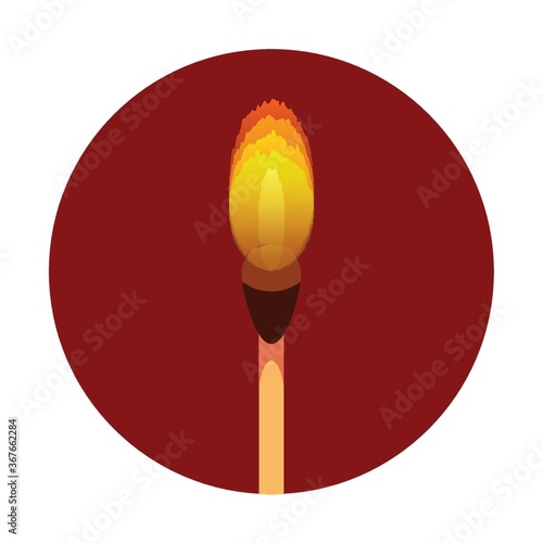 burning match stick