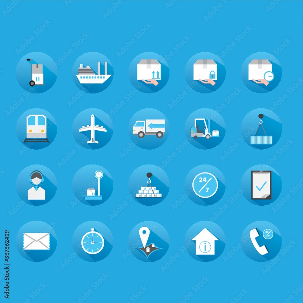 shipping and logistic icons collection shipping and logistic icons collection