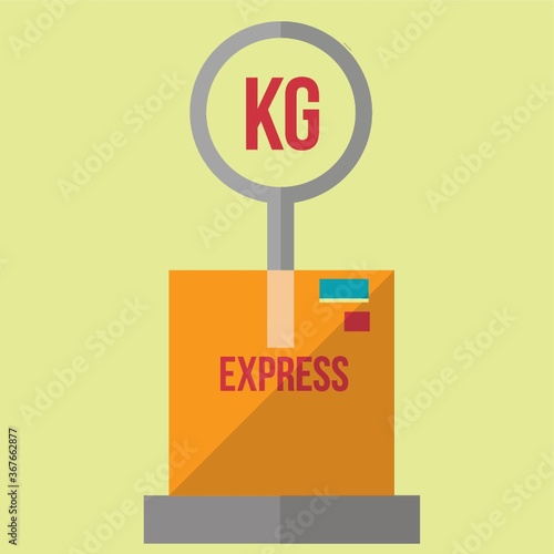 parcel on weighing machine