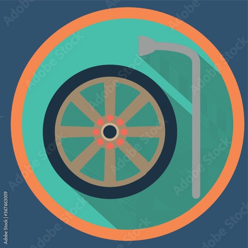 tyre with wrench