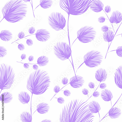 Feather Purple duster design pattern. Vector illustration seamless pattern for fabric  textile  