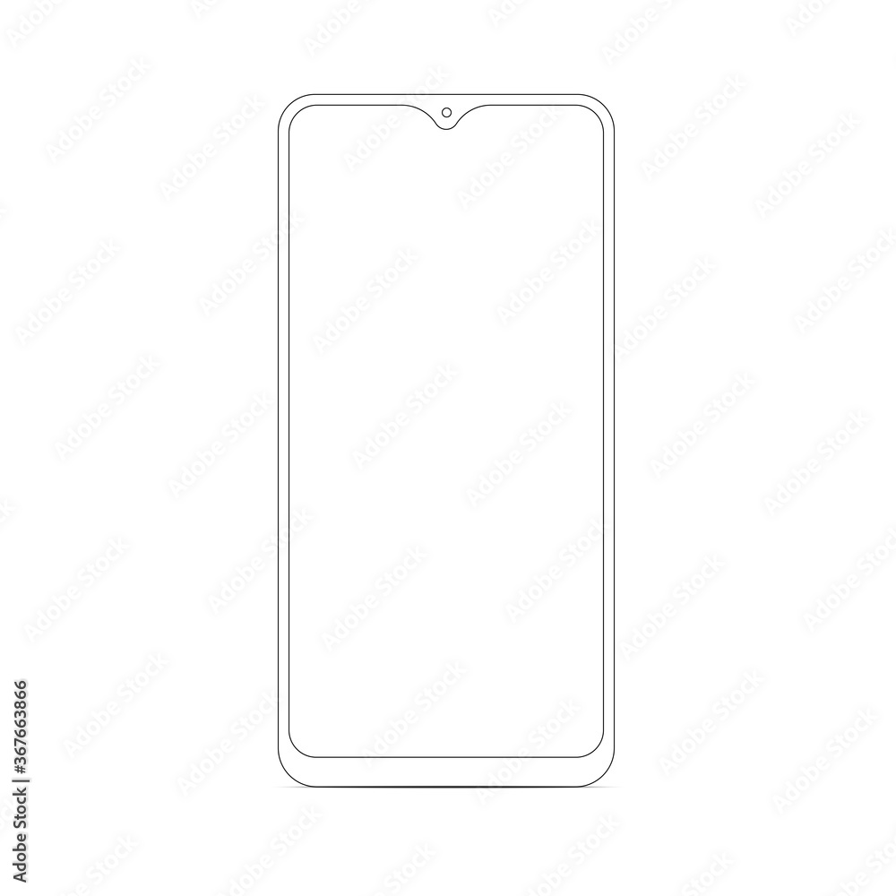Smartphone outline vector icon of mobile. Vector. Smartphone outline vector icon of mobile. Vector.