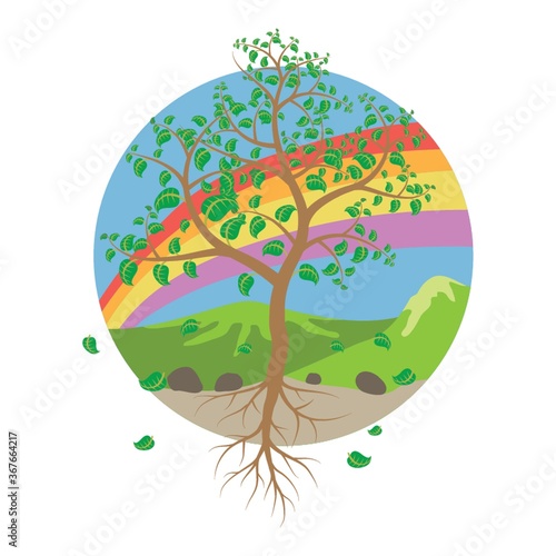 tree with fallen leaves
