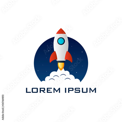 Space Rocket Logo Template