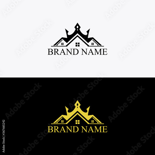 Home king luxury logo vector designs
