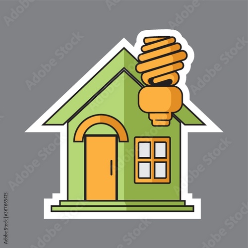 house with light bulb