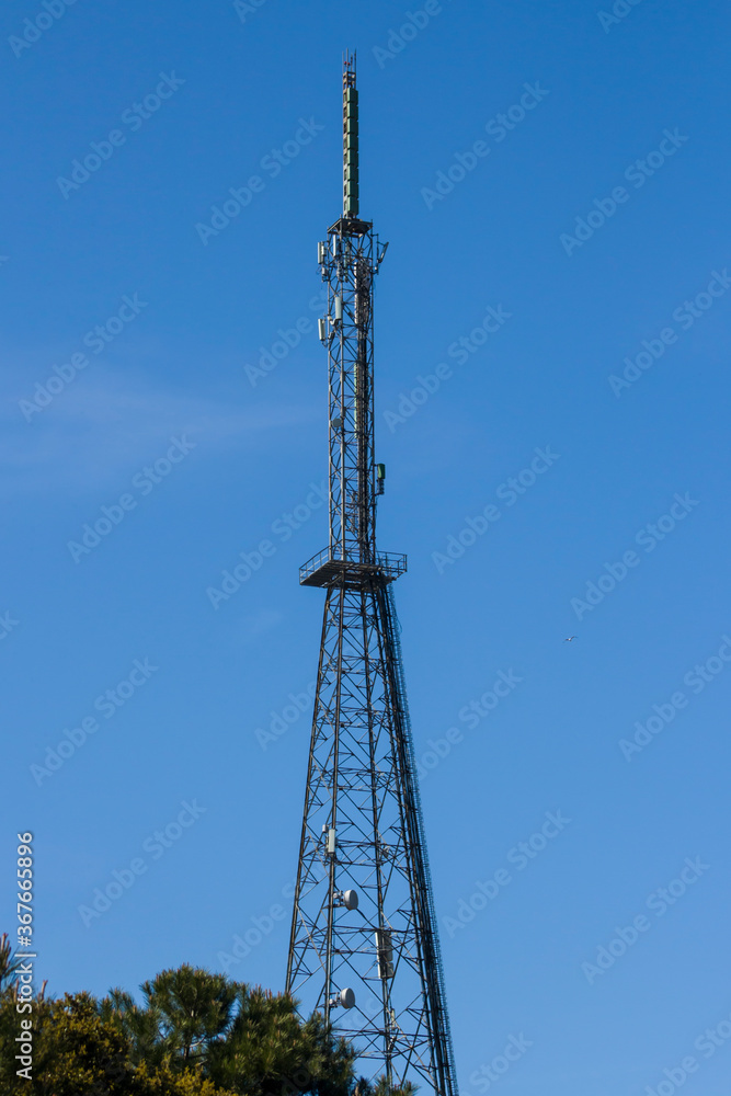 Antenna transmitter for mobile phones,radio,tv station,close up Antenna transmitter for mobile phones,radio,tv station,close up
