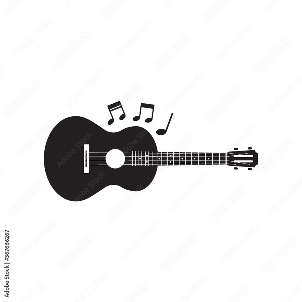Fototapeta premium silhouette of guitar