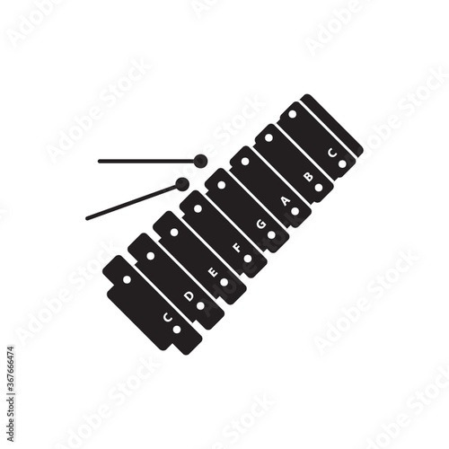 silhouette of xylophone