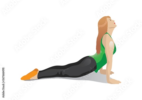 woman doing yoga
