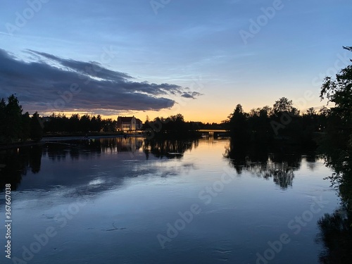 sunset on the lake