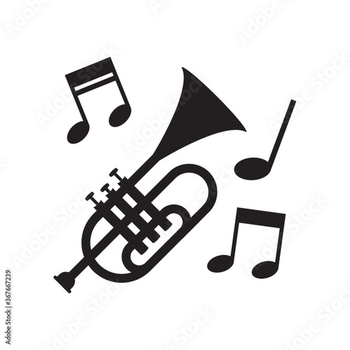 silhouette of trumpet
