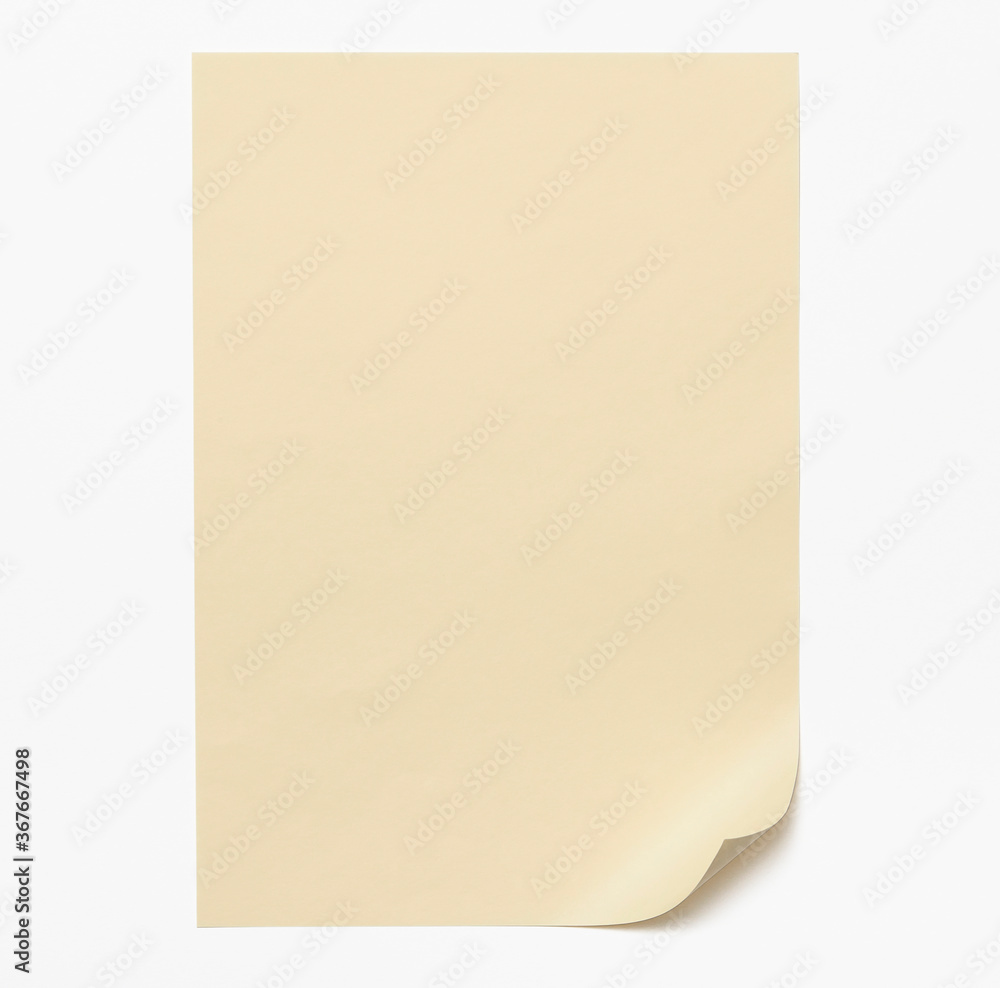 Fototapeta premium sheet of paper isolated on white 