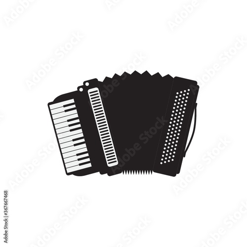 silhouette of accordion