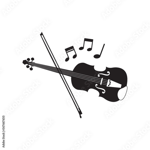 silhouette of violin