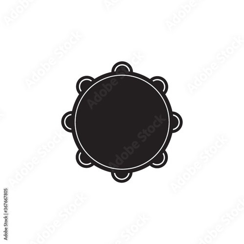 silhouette of tambourine