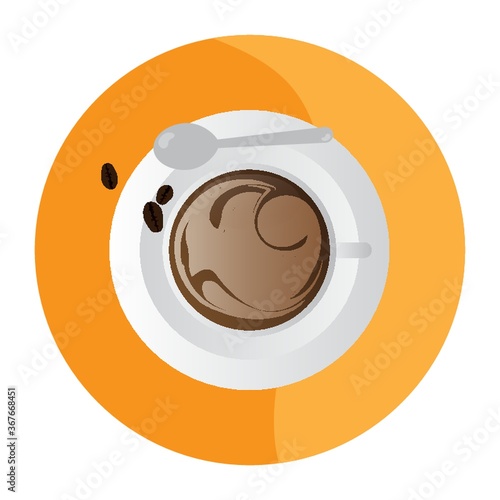 hot coffee in cup