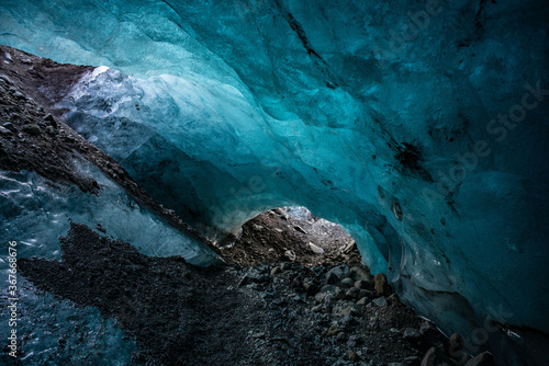 The big ice cave in Vatnajokull National Park, in Iceland.