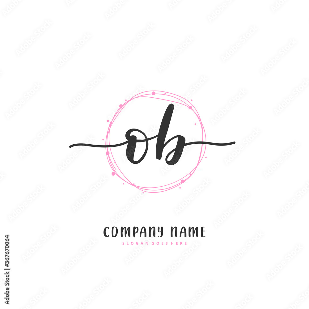 O B OB Initial handwriting and signature logo design with circle. Beautiful design handwritten logo for fashion, team, wedding, luxury logo. O B OB Initial handwriting and signature logo design with circle. Beautiful design handwritten logo for fashion, team, wedding, luxury logo.