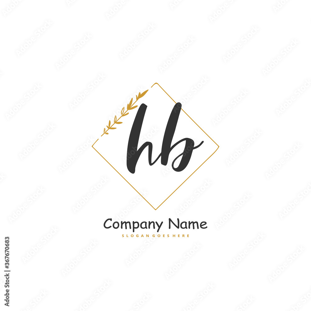 H B HB Initial handwriting and signature logo design with circle. Beautiful design handwritten logo for fashion, team, wedding, luxury logo. H B HB Initial handwriting and signature logo design with circle. Beautiful design handwritten logo for fashion, team, wedding, luxury logo.
