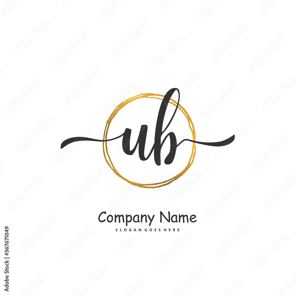 U B UB Initial handwriting and signature logo design with circle. Beautiful design handwritten logo for fashion, team, wedding, luxury logo. U B UB Initial handwriting and signature logo design with circle. Beautiful design handwritten logo for fashion, team, wedding, luxury logo.