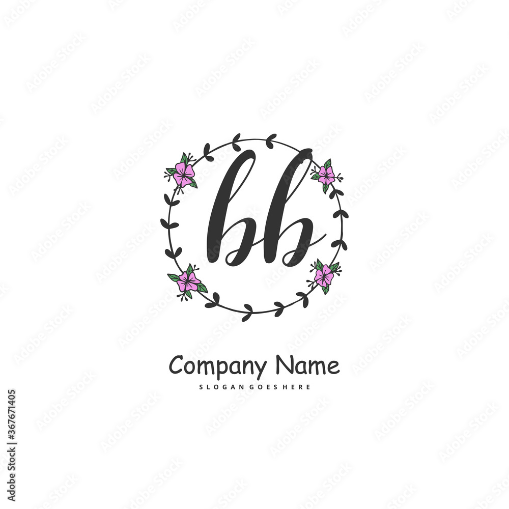 B BB Initial handwriting and signature logo design with circle. Beautiful design handwritten logo for fashion, team, wedding, luxury logo. B BB Initial handwriting and signature logo design with circle. Beautiful design handwritten logo for fashion, team, wedding, luxury logo.