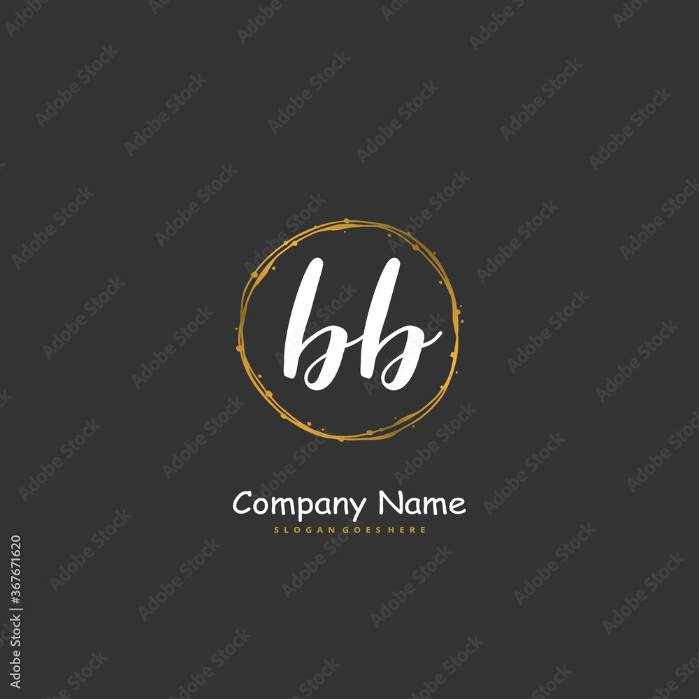 B BB Initial handwriting and signature logo design with circle. Beautiful design handwritten logo for fashion, team, wedding, luxury logo. B BB Initial handwriting and signature logo design with circle. Beautiful design handwritten logo for fashion, team, wedding, luxury logo.