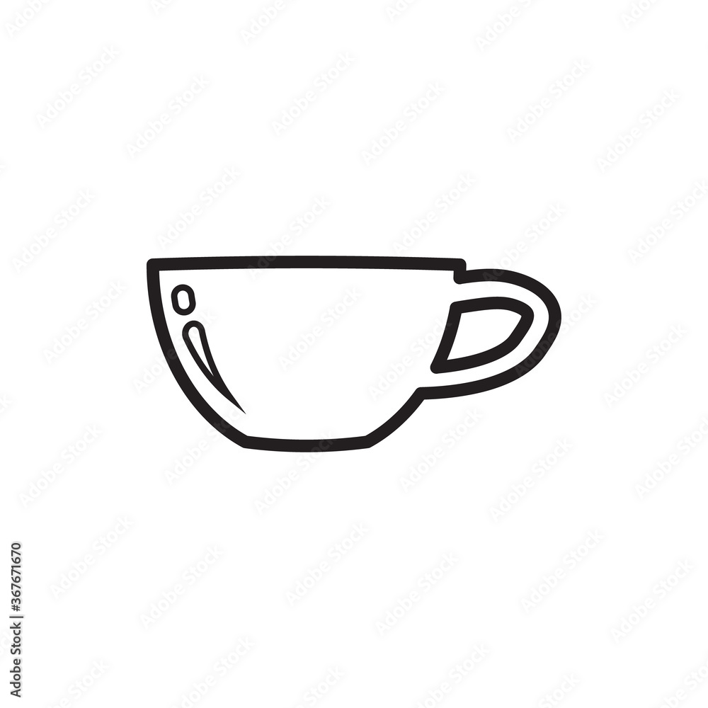 Coffe cup line icon vector