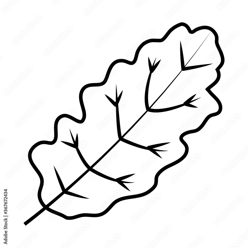 Obraz premium tropical leaf line style icon vector design
