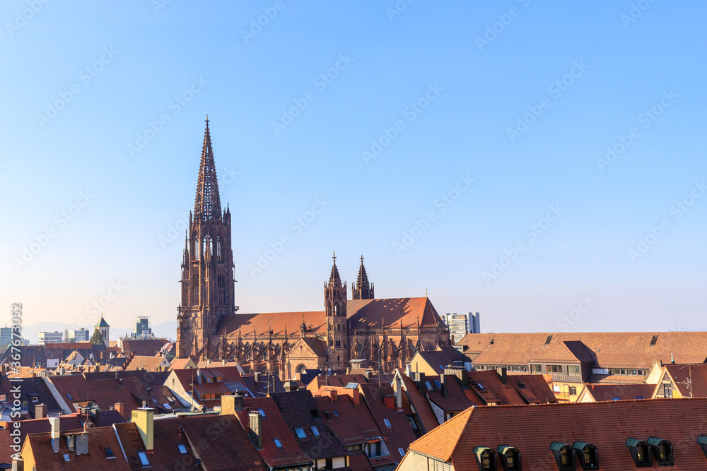 Rooftops of city Freiburg, Germany