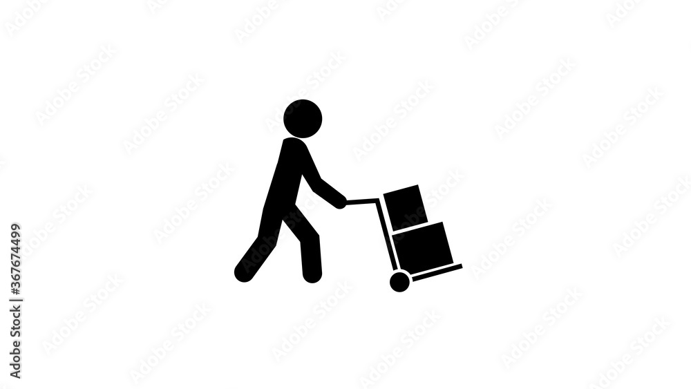 Tourist. man with a suitcase illustration Tourist. man with a suitcase illustration