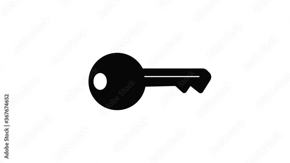 Key icon on white background illustration Key icon on white background illustration