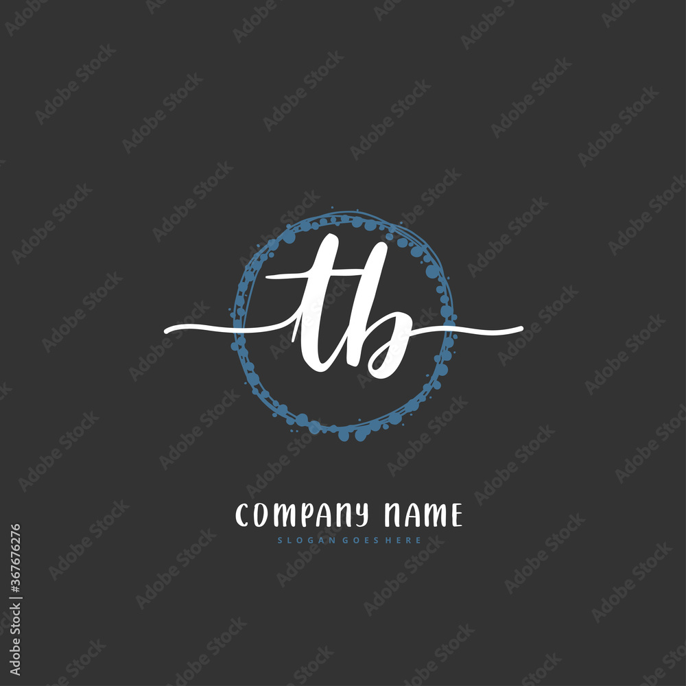 T B TB Initial handwriting and signature logo design with circle. Beautiful design handwritten logo for fashion, team, wedding, luxury logo. T B TB Initial handwriting and signature logo design with circle. Beautiful design handwritten logo for fashion, team, wedding, luxury logo.