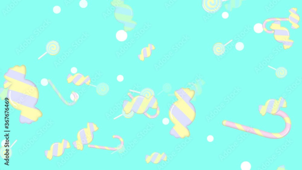 Colorful candy on light blue background, Lollipop Colorful candy on light blue background, Lollipop