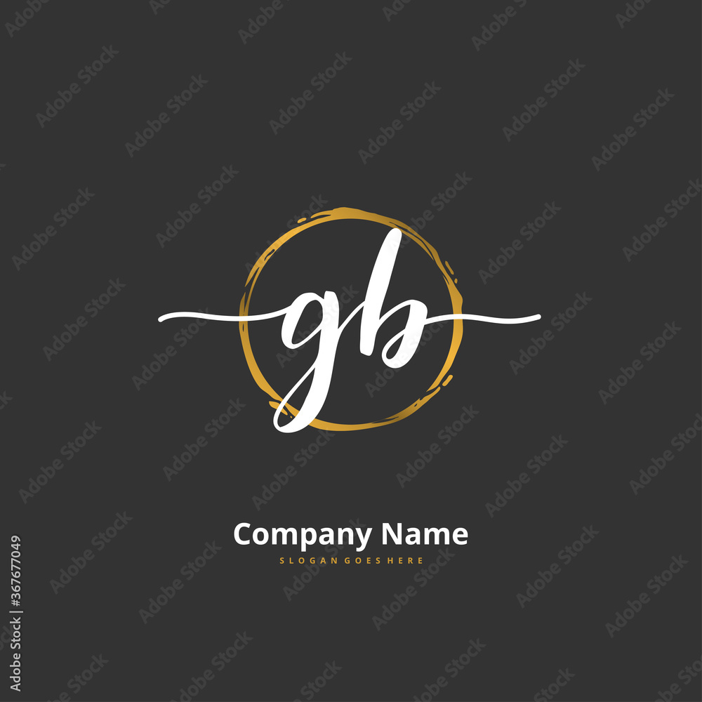G B GB Initial handwriting and signature logo design with circle. Beautiful design handwritten logo for fashion, team, wedding, luxury logo. G B GB Initial handwriting and signature logo design with circle. Beautiful design handwritten logo for fashion, team, wedding, luxury logo.