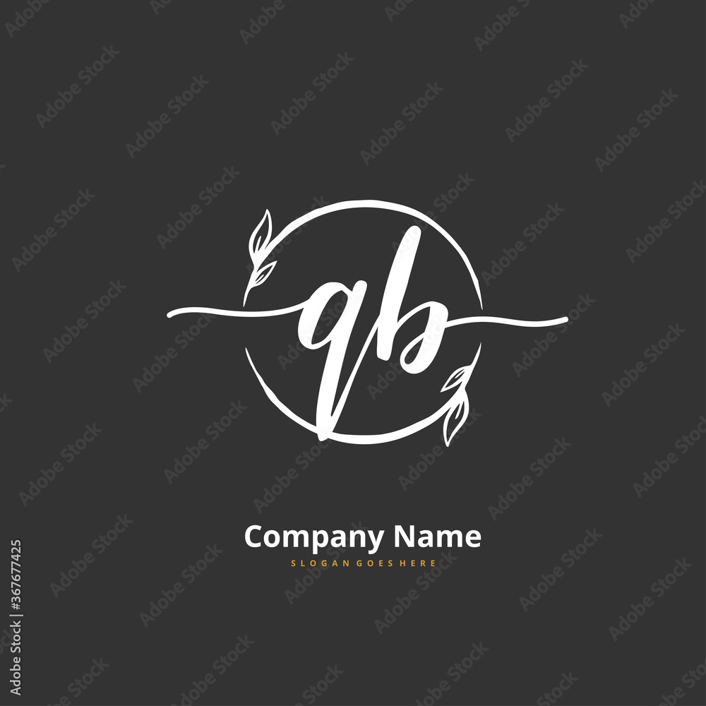 Q B QB Initial handwriting and signature logo design with circle. Beautiful design handwritten logo for fashion, team, wedding, luxury logo. Q B QB Initial handwriting and signature logo design with circle. Beautiful design handwritten logo for fashion, team, wedding, luxury logo.