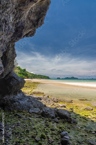 View of beautiful beach Thungsang Bay, Chumphon, Thailand.  photo