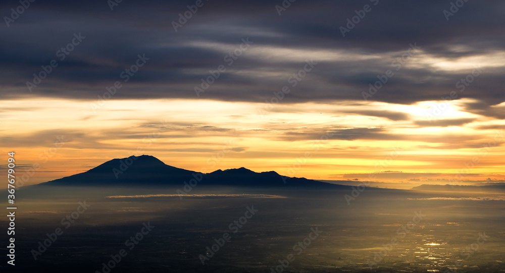 sunrise at merapi mountain central java indonesia