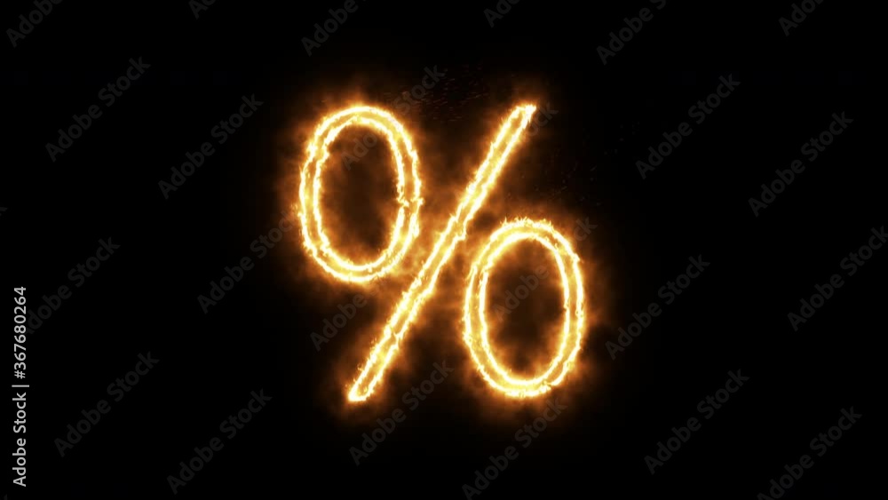 Percent symbol of burning flame. Percent symbol made from fire flame. Flaming burn font or bonfire alphabet text with sizzling fiery shining heat effect. 3D rendering. Percent symbol of burning flame. Percent symbol made from fire flame. Flaming burn font or bonfire alphabet text with sizzling fiery shining heat effect. 3D rendering.