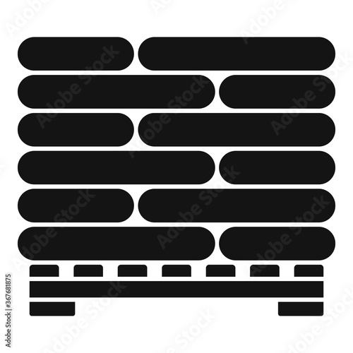 Pallet construction sacks icon. Simple illustration of pallet construction sacks vector icon for web design isolated on white background