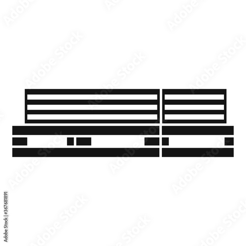 Wood planks pallet icon. Simple illustration of wood planks pallet vector icon for web design isolated on white background
