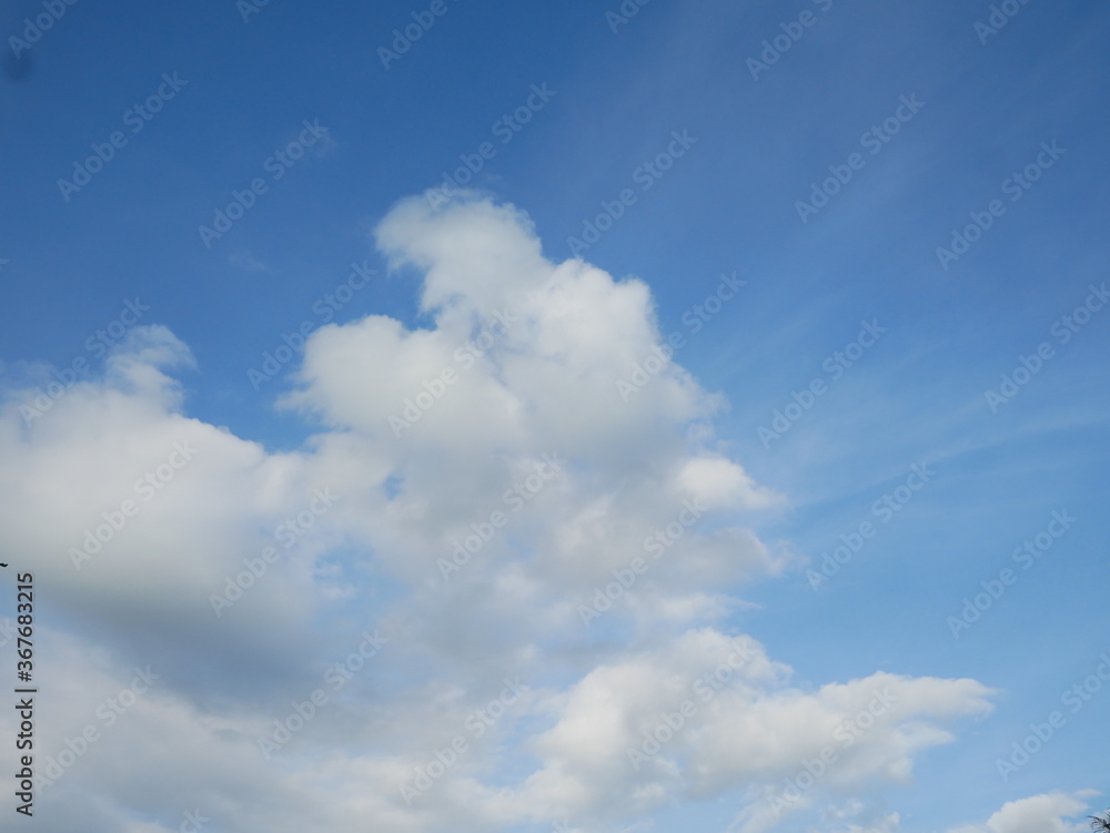 Fototapeta premium białe chmury na niebieskim niebie.