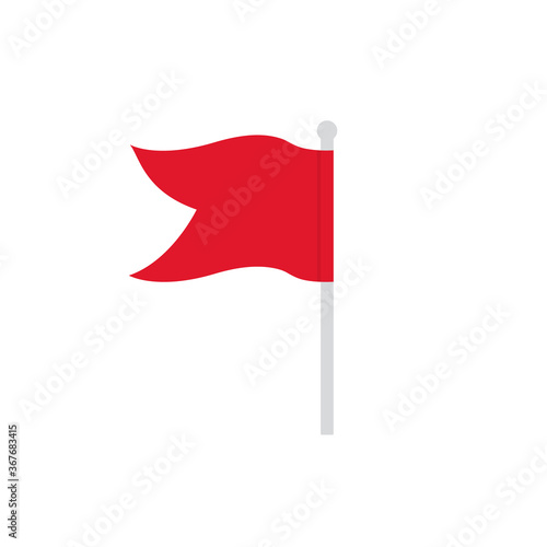 Flag flat, banner icon, vector illustration isolated on white background