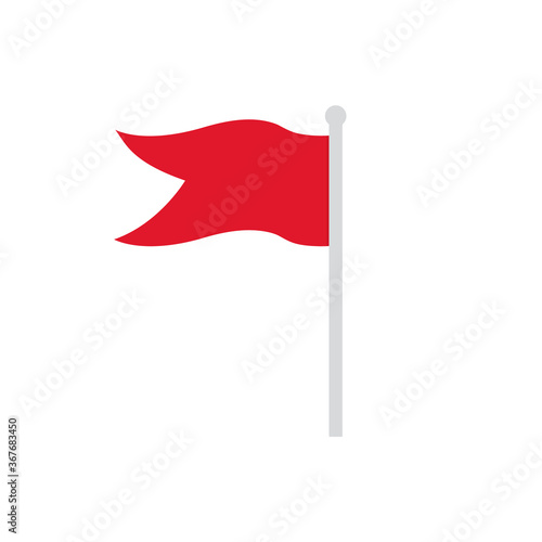 Flag flat, banner icon, vector illustration isolated on white background