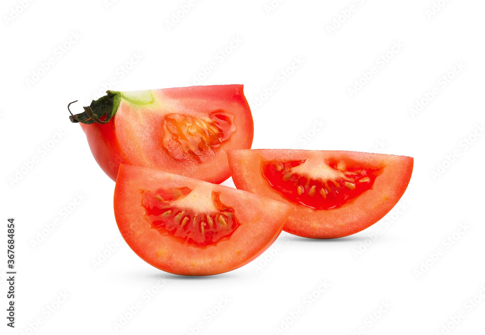 Ripe tomatoes on white background Ripe tomatoes on white background