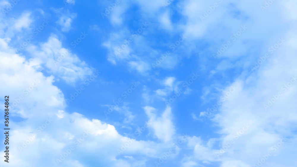 blue sky with beautiful natural white clouds