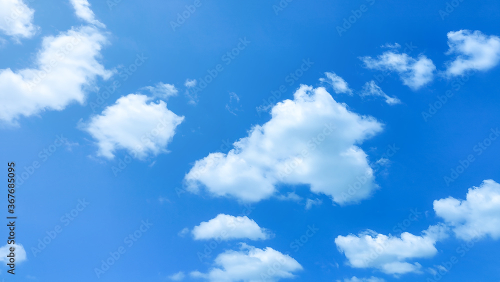 Fototapeta premium blue sky with beautiful natural white clouds